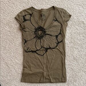 Stranded Olive Green Floral Women's Tee